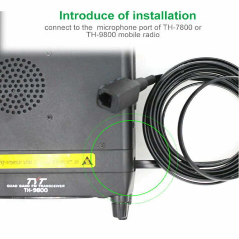 TYT TH7800 TH9800 Vehicle Radio PTT Mic Extension Cords MAX 3Meter