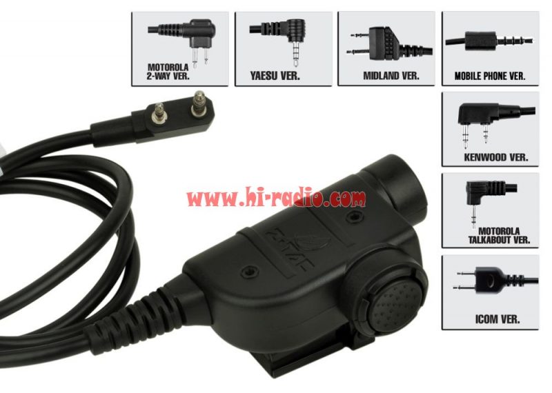 U94 PTT Military Headset Adaptor for Icom Motorola Kenwood Radio