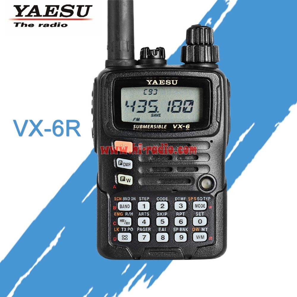 YAESU VX-6R Dual Band Ham Radio FM Transceiver Walkie Talkie - Walkie