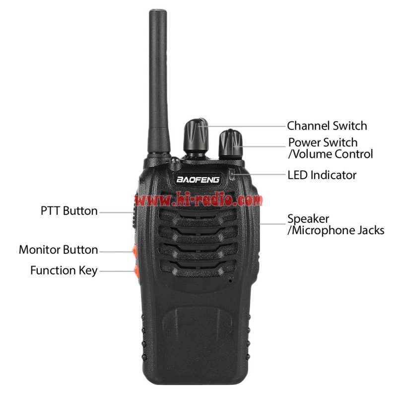 4 PCS Baofeng BF-88E PMR Walkie Talkie UHF 446 MHz for EU User - Image 4