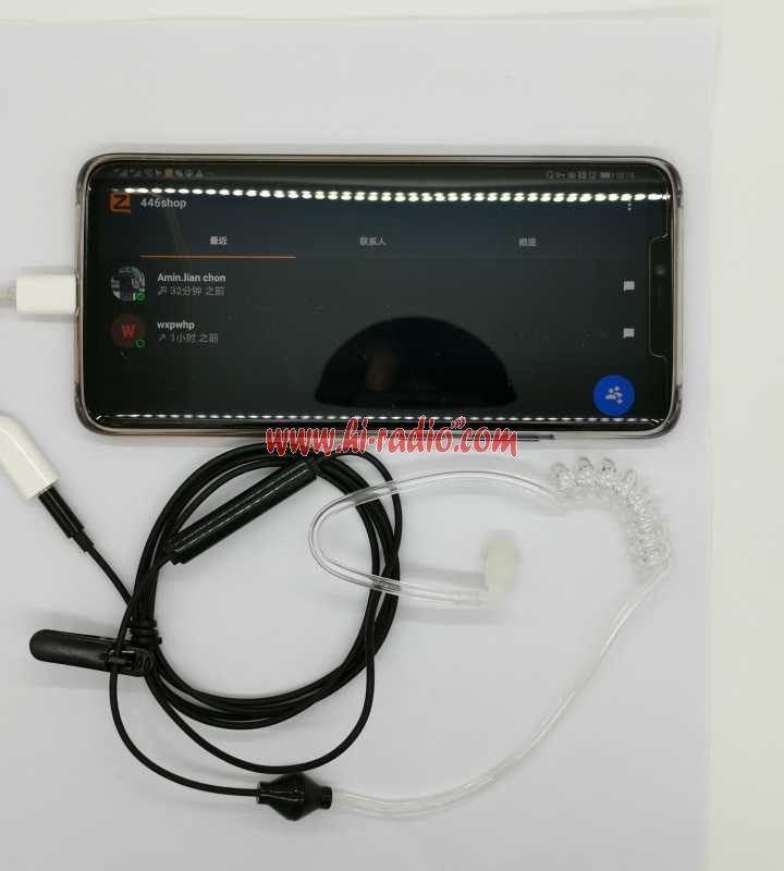 Customized 3.5mm plug Security Earpiece PTT for Zello APP on Android IOS Smartphone
