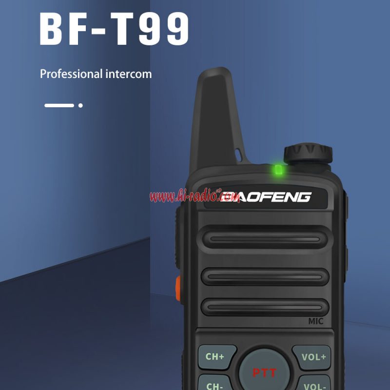 2PCS Baofeng BF-T99 Double PTT Mini Walkie Talkie USB Charge BF-T1 Upgraded Version