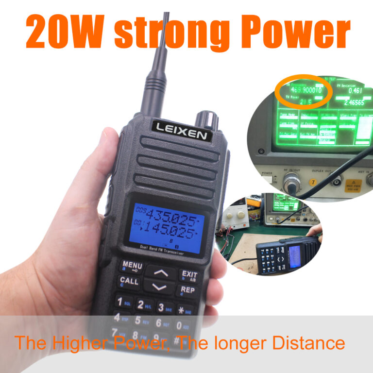 Leixen UV-25D Long Distance 20W High Power Dual PTT Dual Band Amateur ...