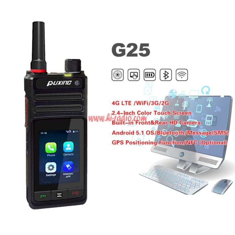Long Range Zello Real PTT Puxing G25 4G Radio Wireless 100mile Network Two Way Radio