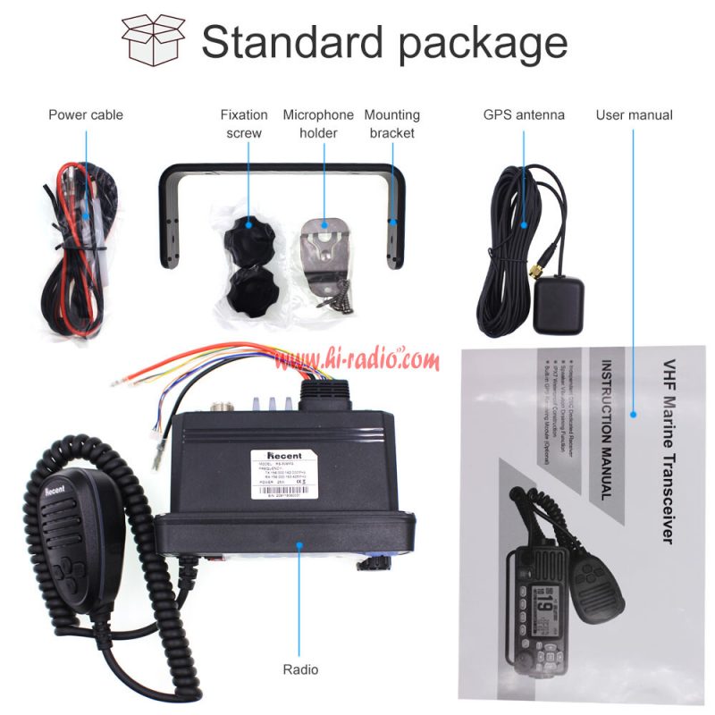 Recent RS-509MG Built-in GPS VHF IP67 Waterproof Mobile Boat Walkie talkie - Image 5