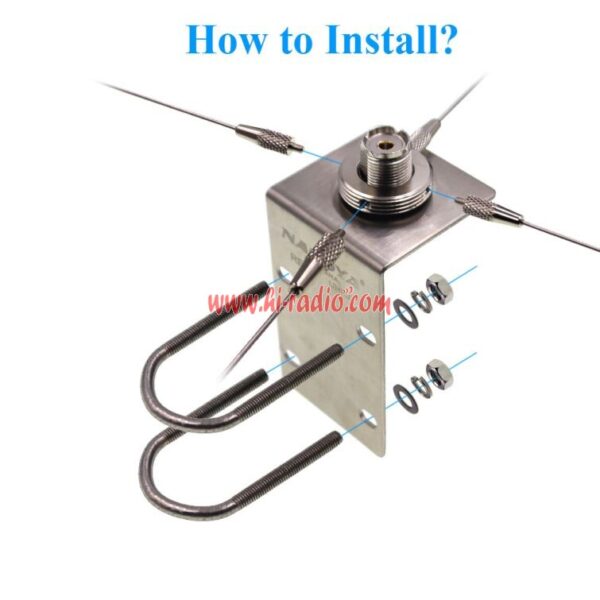 Nagoya RE05 Bracket NMO/PL259 Mobile Radio Antenna into Omni Base Station WalkieTalkie