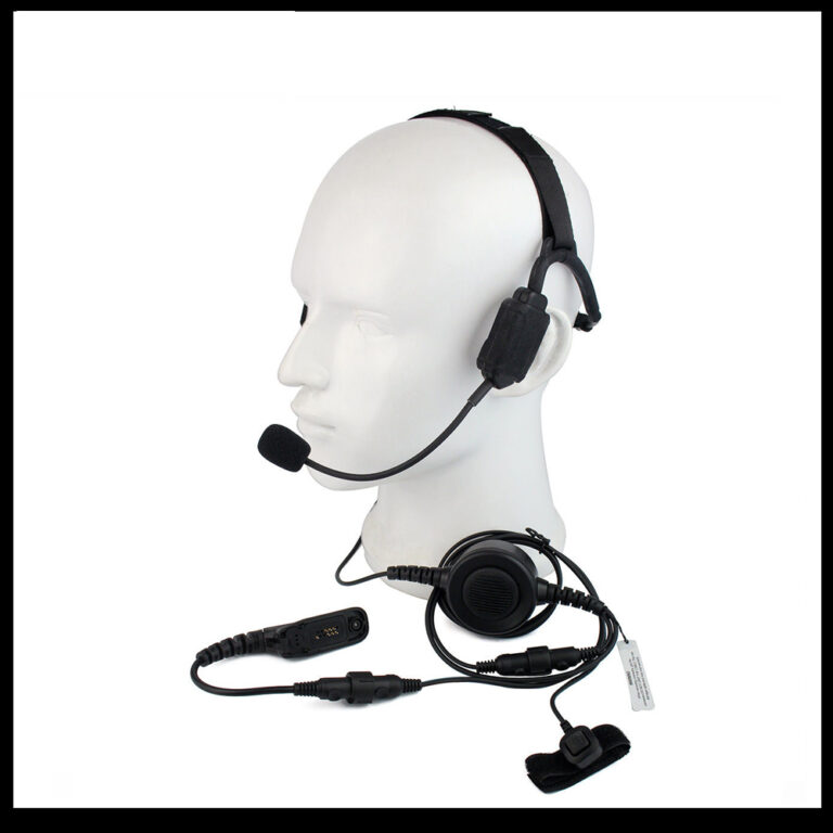 Military Bone Conduction Tactical Headphone Headset for two way radio WalkieTalkie