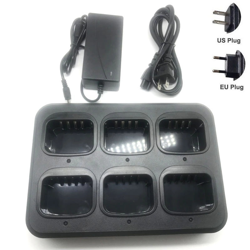 Six Way Rapid Charger For HYT Hytera PD780 PD782 PD502 PD505 PD562 PD565 PD580 PD602 PD605 Radio