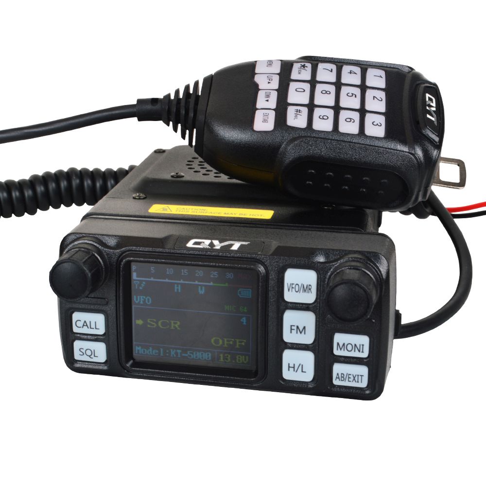 QYT KT-5000 VHF UHF Detachable Front Panel VOX Scrambler FM Mobile Radio  Walkie-Talkie