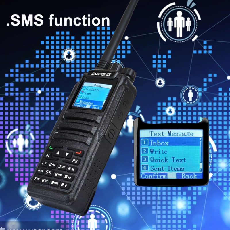 Baofeng DMR DM1701 RD5R Open GD77 Dual Mode Analog Digital Walkie Talkie Tier 1+2 Dual Time