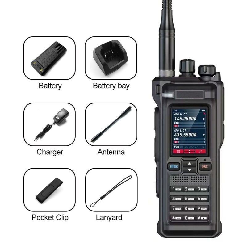 SENHAIX GT-12 FM AM UHF VHF Multi Band Handheld Radios 10W DTMF Walkie Talkie with Bluetooth Programming Function - Image 2