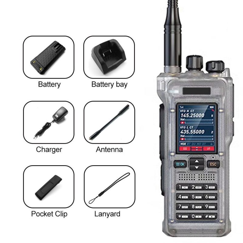 SENHAIX GT-12 FM AM UHF VHF Multi Band Handheld Radios 10W DTMF Walkie Talkie with Bluetooth Programming Function - Image 4