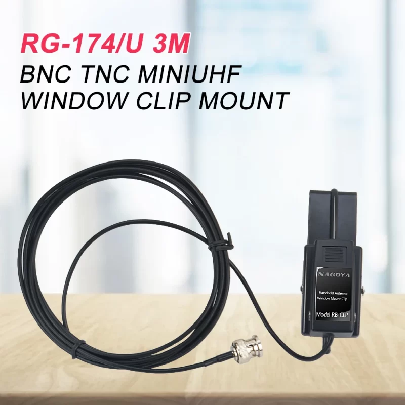 Nagoya RG-174U 3M RB-CLP Window Clip Mount for Handheld Walkie Talkie Antenna - Image 2