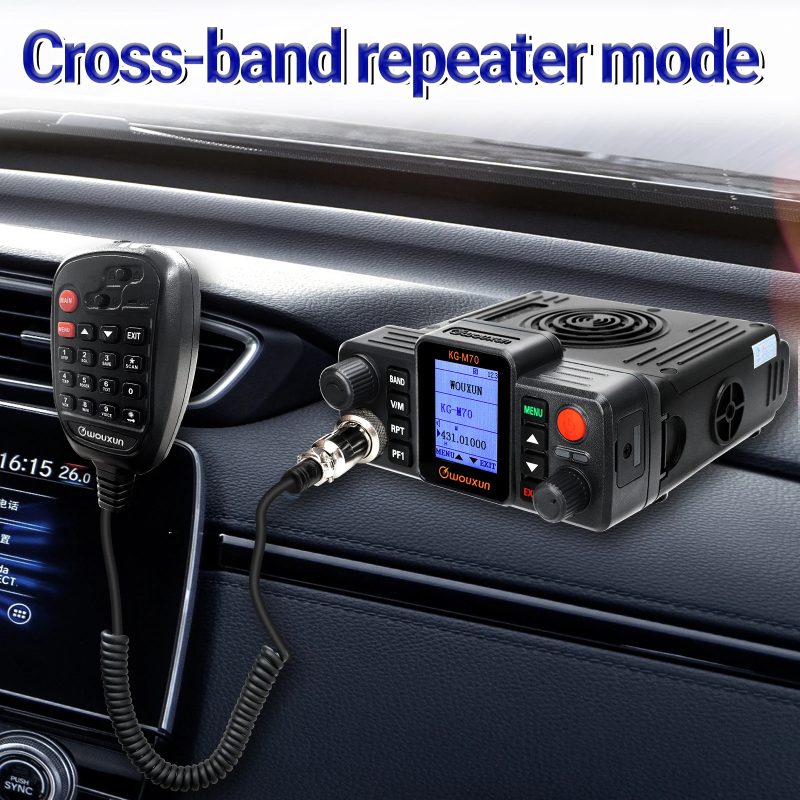 WOUXUN KG-M70 25W Mobile Radio UHF/VHF Dual Band 999CH Cross Band Repeater Mode Long Range Car Radio LCD With Microphone CB Radio - Image 4