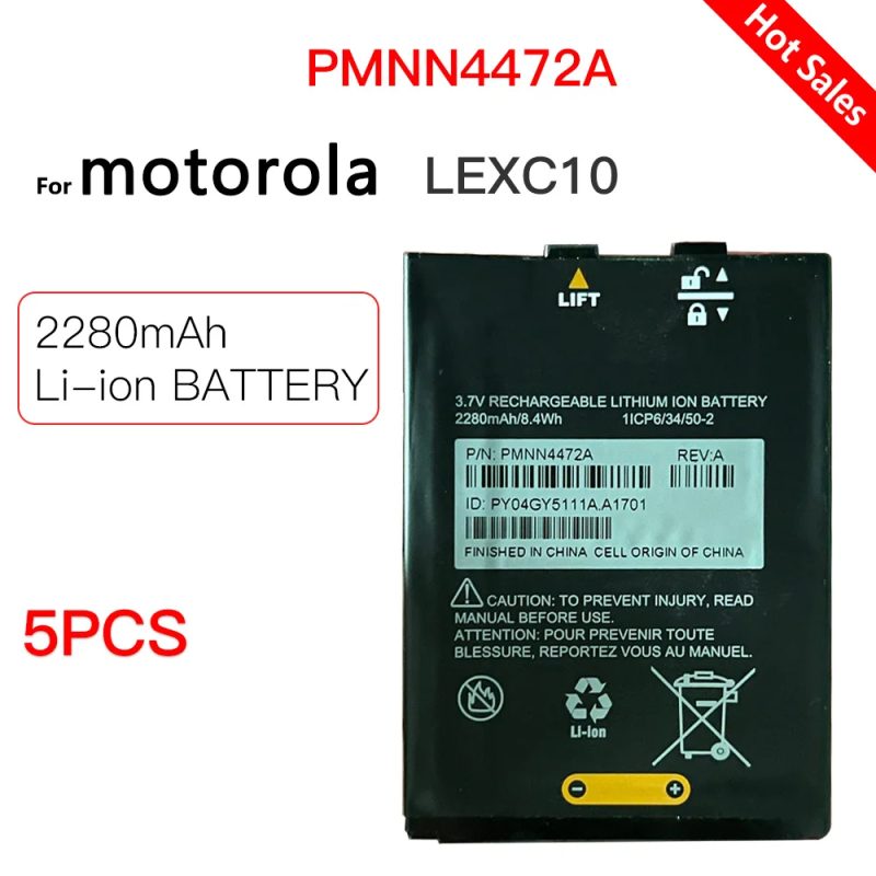 Original 2280mAh LEX C10 walkie-talkie Rechargeable battery for Motorola LEXC10 PMNN4472A PA33GAB013A Z9867 3.7V thin batteria - Image 2