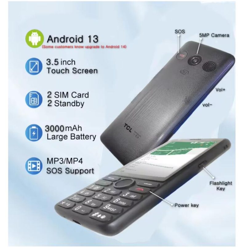 3.54"inch Zello Wifi GPS Touchscreen Hotspot Android Phone 5G Smartphone 3GB+32GB 5MP 3000mAh flashlight Dual SIM Google play - Image 2
