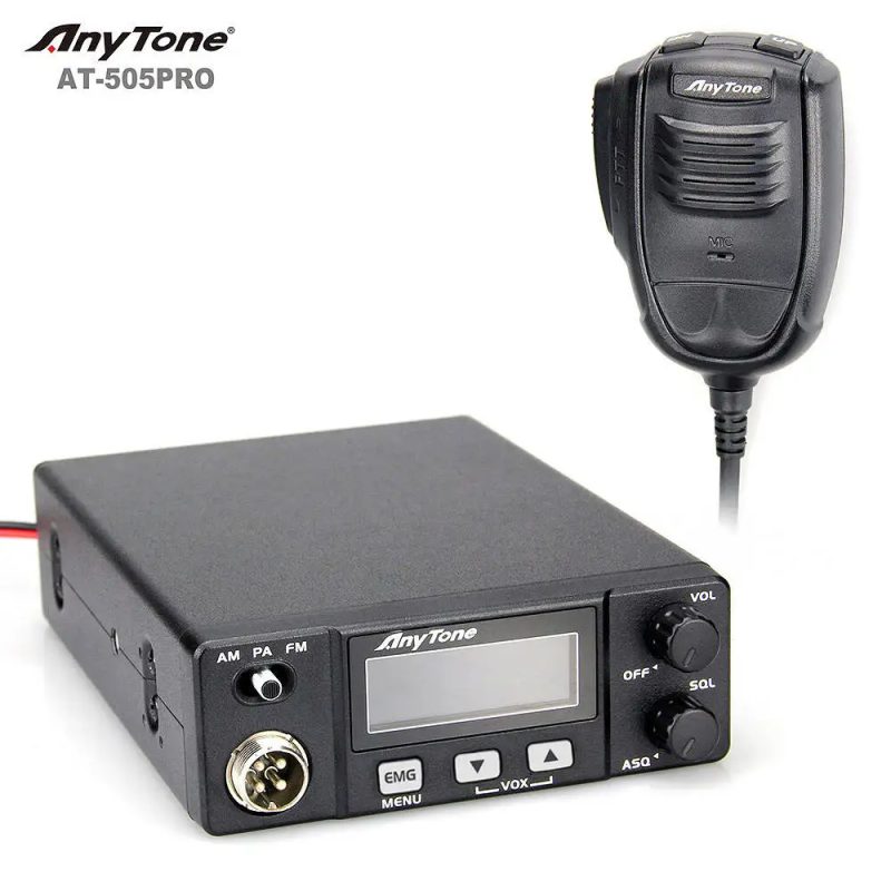 New Anytone AT-505Pro CB Mobile Transceiver 26.965-27.405MHz 4W 40Channels AM/FM/PA Scan Function ASQ/SQ/VOX Car Two way Radio - Image 2