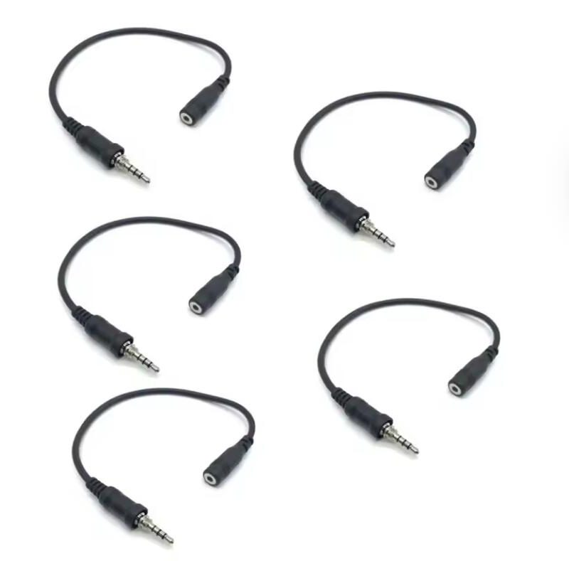 5pcs 3.5mm Female Plug Connector Audio Transfer Cable for YAESU Vertex VX-7R VX-6R VX-177 VX-170 Two Way Radio Headset Earphone