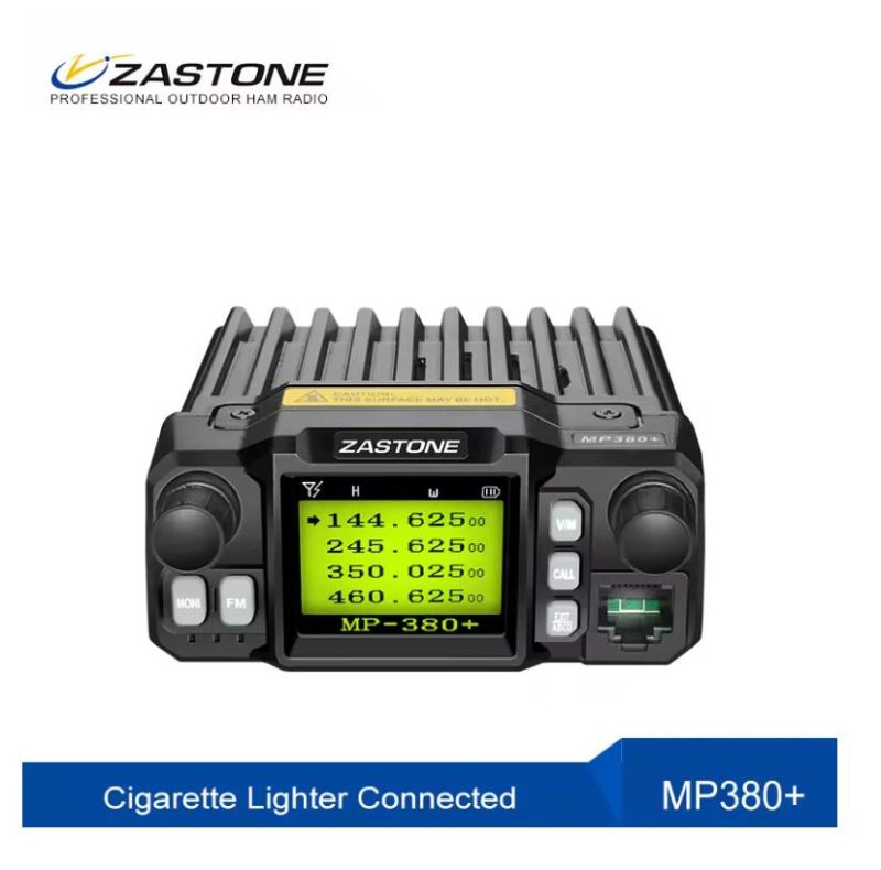 ZASTONE Car Walkie Talkie HM Mp380+ CB Two Way radio UHF VHF Mobile Radio 25W Quad Display Dual Band Car Radio Mini