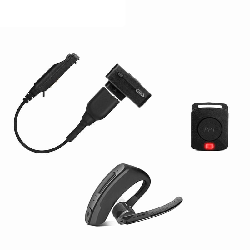 Wireless K-Head Bluetooth PTT Mic Headset with Change Cable Adapter For Baofeng UV-5R UV-82 A58 UV-XR GT-3WP UV-9R Plus Radio