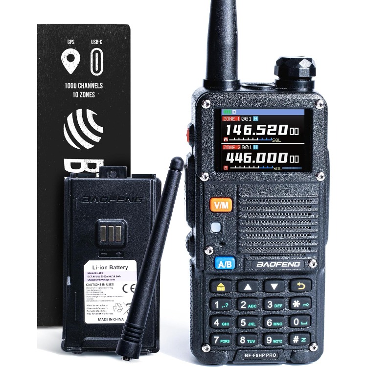 Baofeng BF-F8HP PRO (UV-5R 7th Gen) 8W Tri Band Walkie Talkie New Arrival
