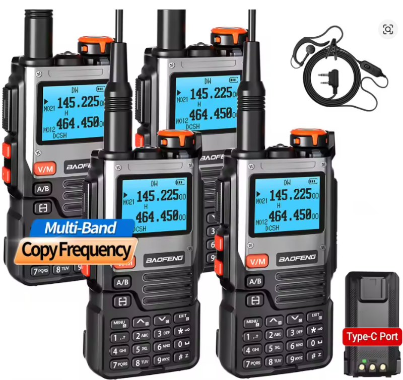 Cheap 4pcs Baofeng K61 Portable Walkie Talkie Green/Black Color