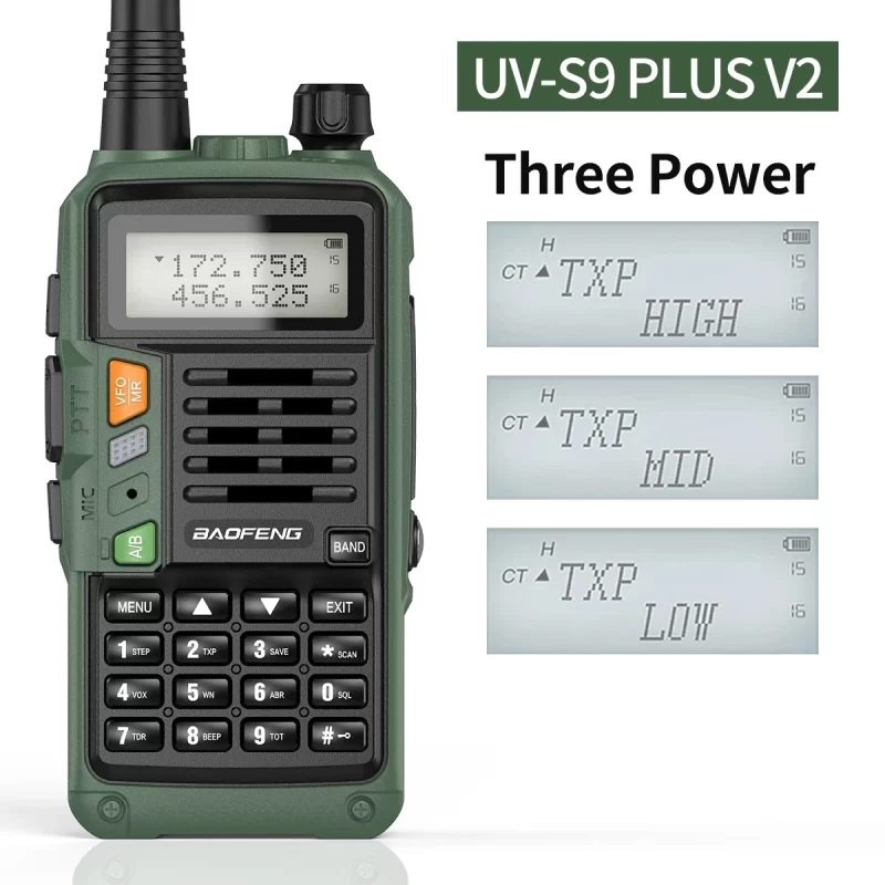 Baofeng UV-S9 PLUS 10W Walkie Talkie Dual Band Long Range VHF UHF Handheld Radio For UV-5R UV-K5 Ham Two Way Radio for Camping - Image 2