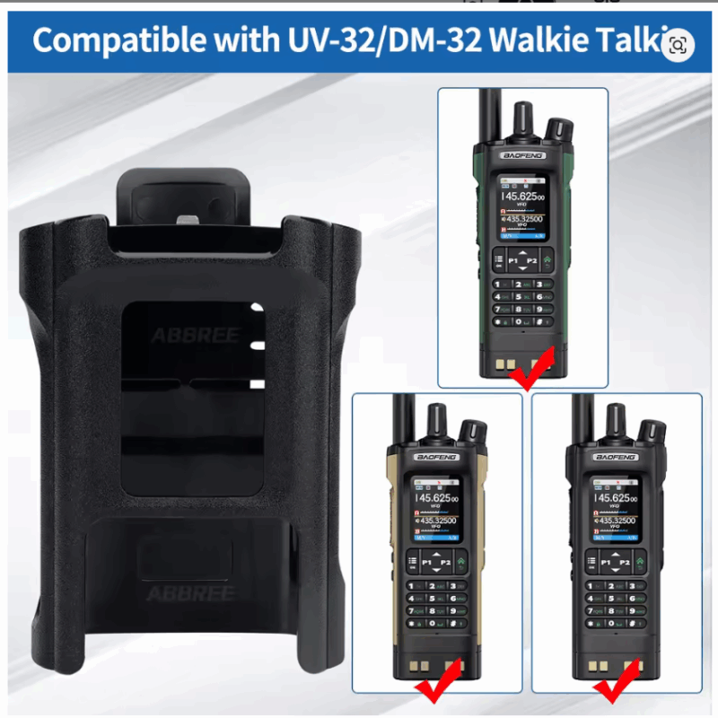 Baofeng UV-32 Walkie Talkie Belt Clip Carry Holster Case For UV32 DM-32 DM32 Two Way Ham Radio Accessories For Outdoor