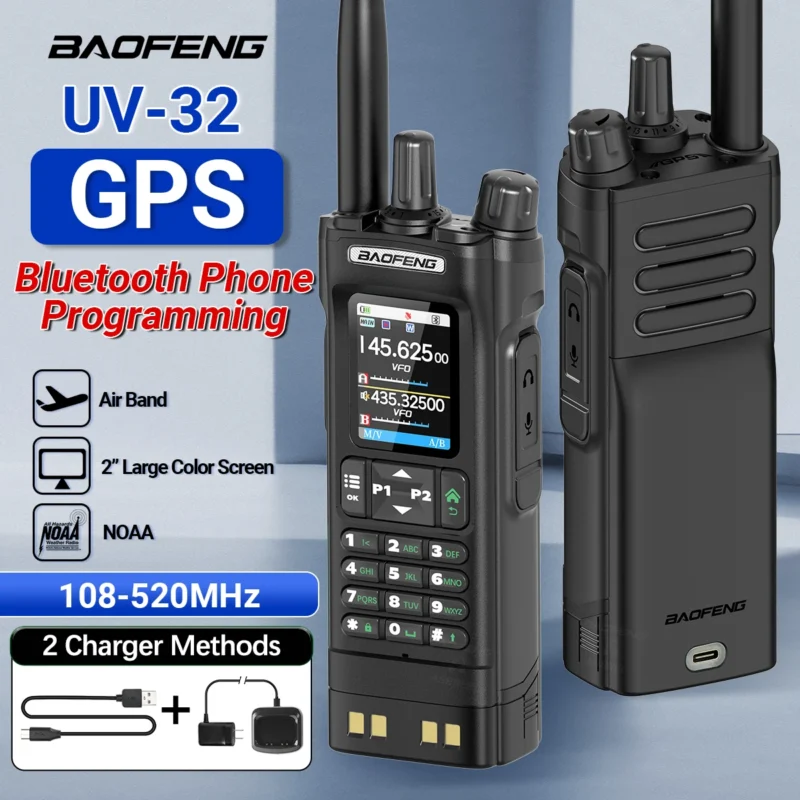 Black CAMO Green BAOFENG DM-32 DMR Digital Two Way Radio