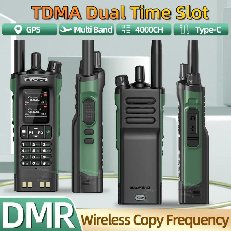 Black CAMO Green BAOFENG DM-32 DMR Digital Two Way Radio - Image 5