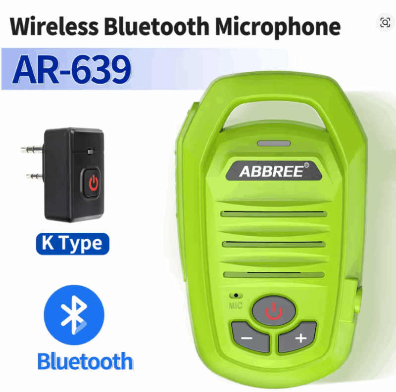 ABBREE Wireless Bluetooth Handheld Speaker Mic For BaoFeng UV-5R BF-888S Quansheng UV-K5 UV-K6 Two Way Ham Radio - Image 5
