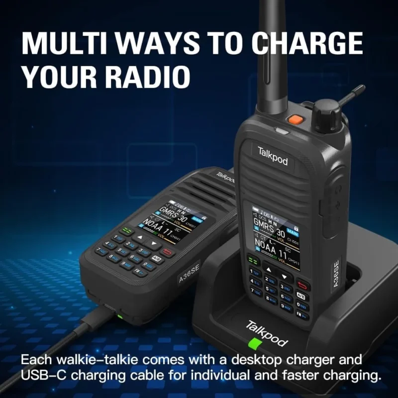 Talkpod A36SE UHF VHF FM Airband Multi Band Radio Multi-Band Portable Transceiver Long Range HAM Walkie Talkie - Image 3