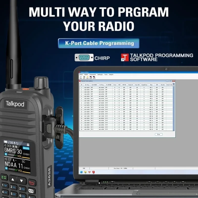 Talkpod A36SE UHF VHF FM Airband Multi Band Radio Multi-Band Portable Transceiver Long Range HAM Walkie Talkie - Image 5