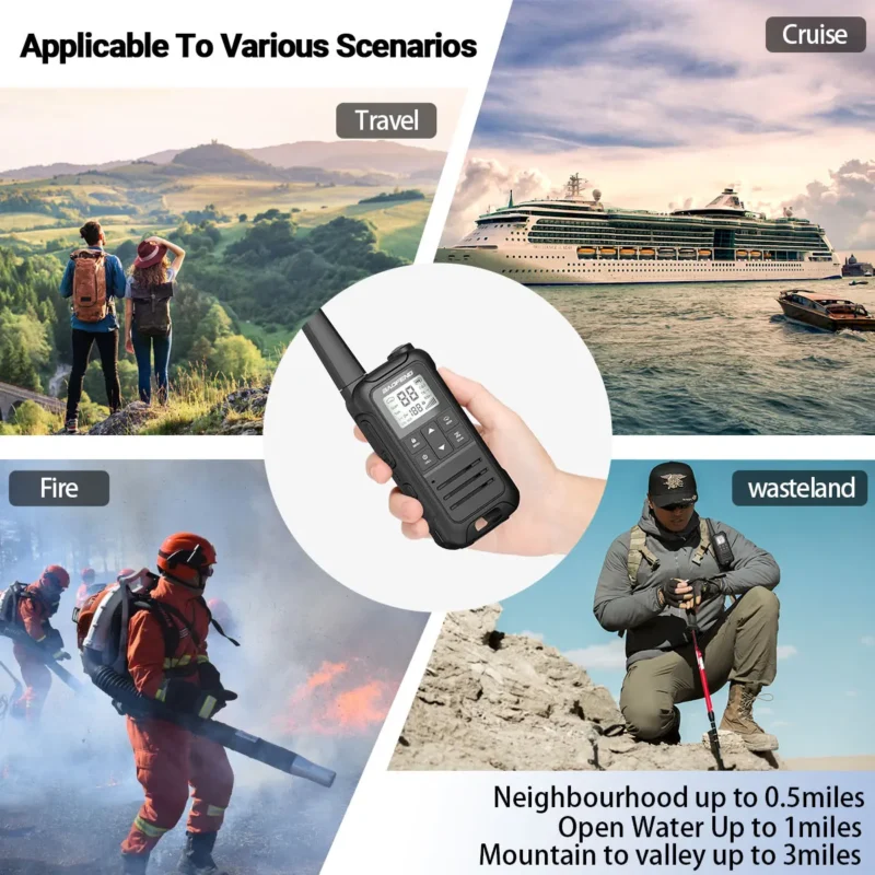 2pcs Baofeng F22 PMR FRS Mini Walkie Talkie Waterproof Type-C Licence-free NOAA Portable Two Way Radio - Image 6
