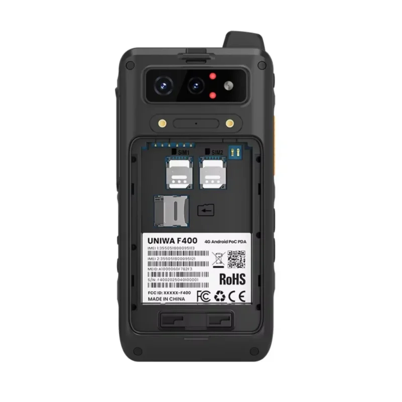 UNIWA F400 4G Zello Walkie Talkie Rugged Smartphone 4" Dual SIM Card Android15 5.0MP 13MP 4GB+64GB 4350mAh 15W 13MP SOS NFC - Image 6
