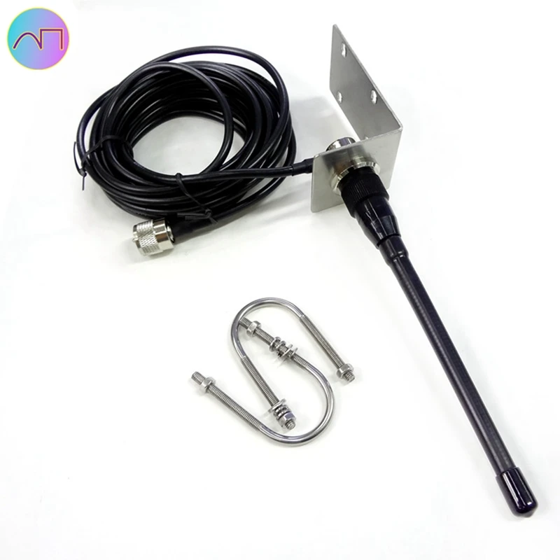 VHF Marine Antenna 156-163Mhz Rubber Waterproof Mast Aerial with 5M RG-58 Cable for Boat Sailboat Yacht - Image 3