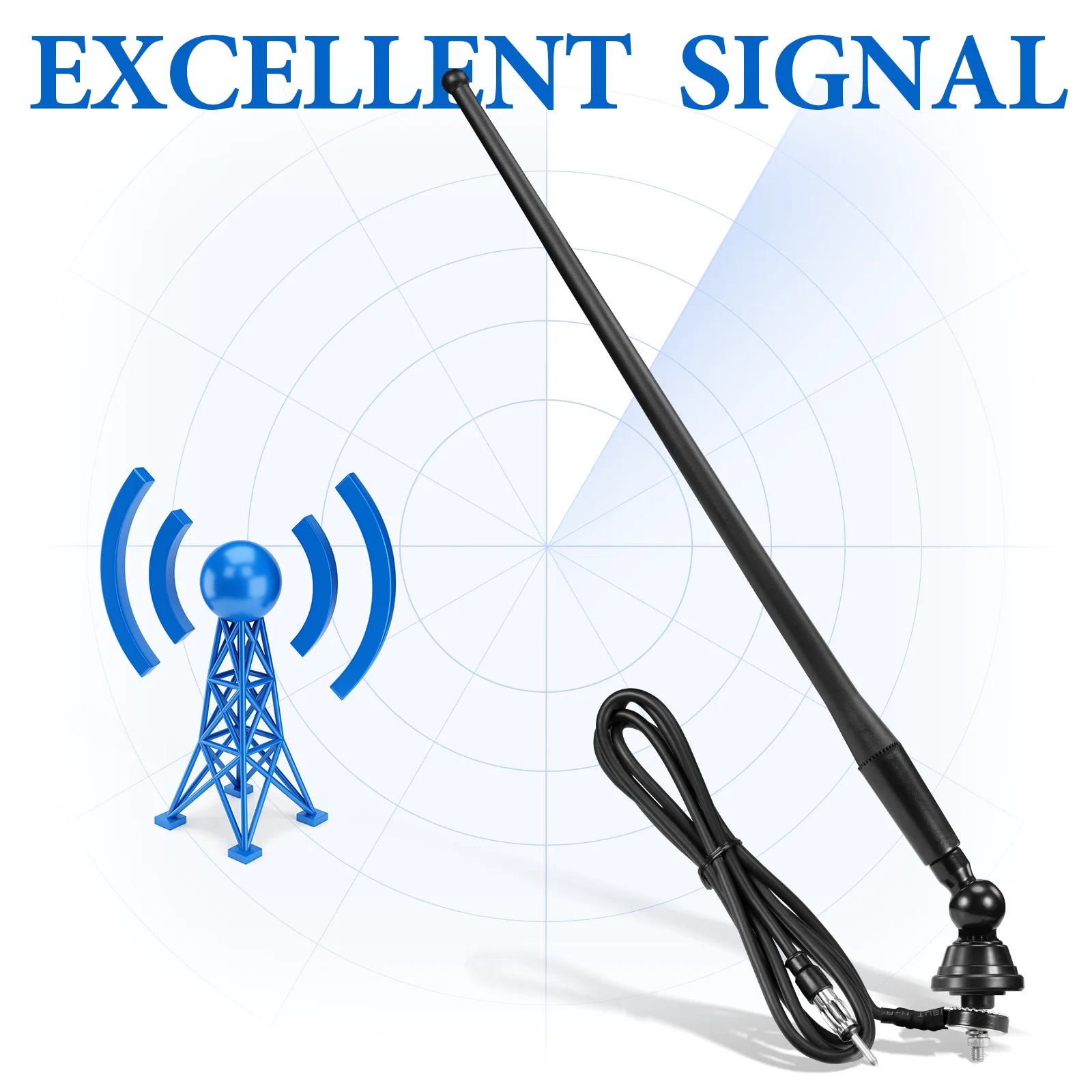 Eightwood Marine Boat Radio Antenna Rubber Duck Flexible Mastfits for Radio Stereos on Boat Car Yacht Sailboat RV Motorhome - Image 2